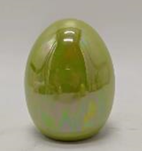Сувенир Яйцо (керамика) 9,5*8,5*8,5 зеленое