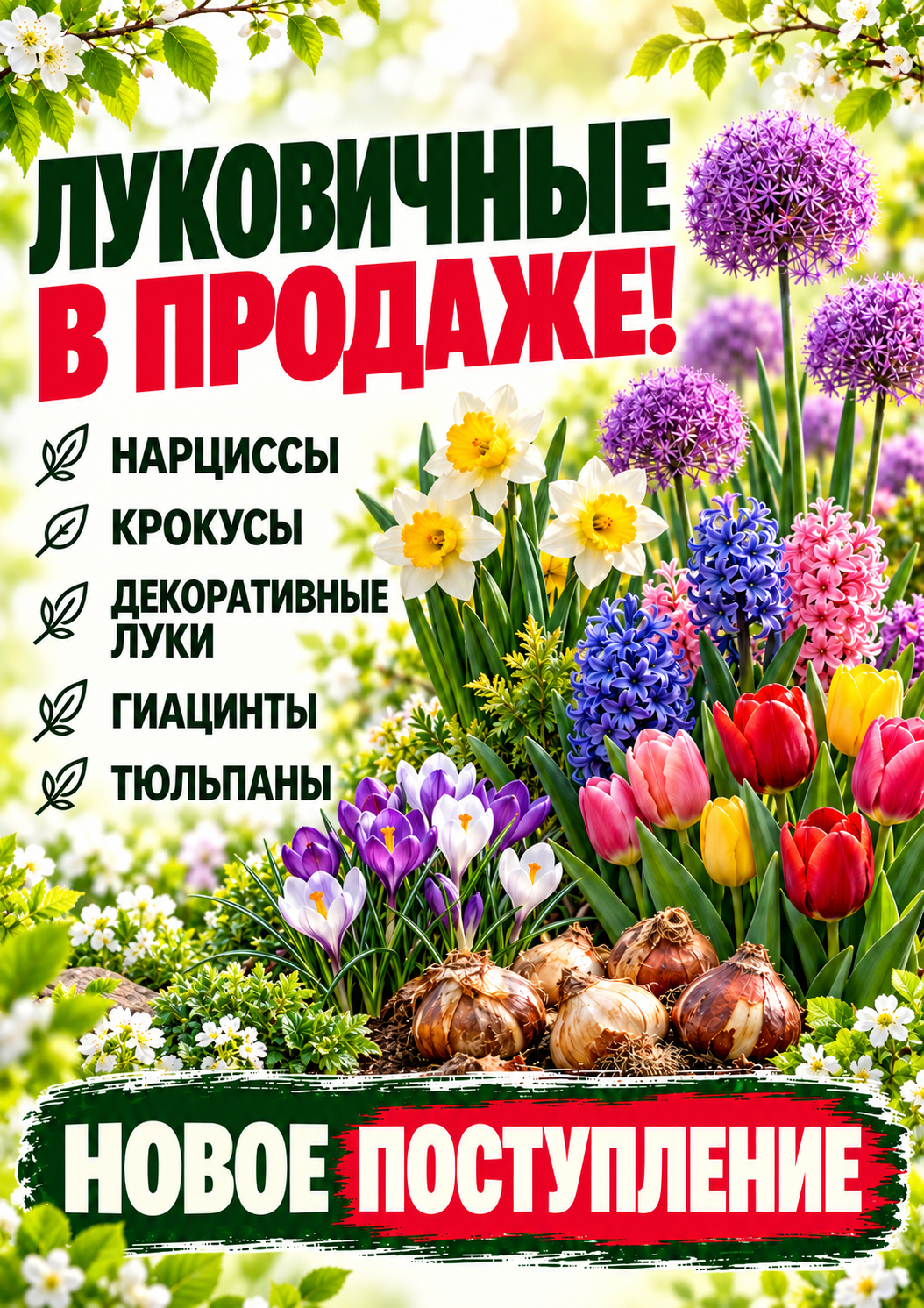 Луковичные в продаже